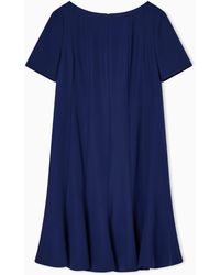 Emporio Armani - Technical Cady Dress With Pleats - Lyst