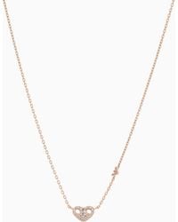 Emporio Armani - Rose-Tone Sterling Heart Necklace - Lyst