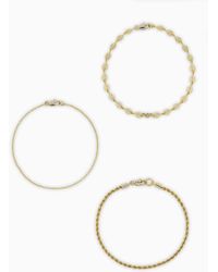 Emporio Armani - Gold-tone Brass Multi-strand Bracelet - Lyst