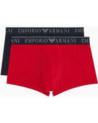 Emporio Armani - Two-pack Of Endurance Logo Boxer Briefs - Lyst