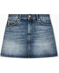 Emporio Armani - Armani Jeans Denim Miniskirt - Lyst