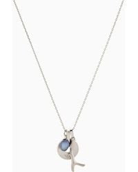 Emporio Armani - Freshwater Pearl Stainless Steel Pendant Necklace - Lyst