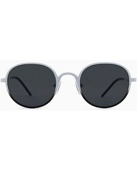 Emporio Armani - Runde Sonnenbrille - Lyst