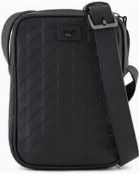 Emporio Armani - Funda Para Dispositivos Electrónicos De Piel Con Motivo Integral De Águila En Relieve - Lyst