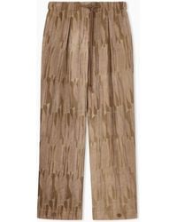 Emporio Armani - Oval-Patterned Jacquard Trousers - Lyst