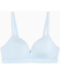 Emporio Armani - Asv Iconic Padded Triangle Bra - Lyst