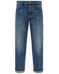 Emporio Armani - Jeans J69 Loose Fit In Denim Selvedge Vintage Denim Lab - Lyst