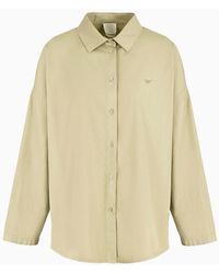 Emporio Armani - Sustainability Values Capsule Collection Garment-dyed Organic Poplin Shirt - Lyst