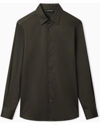 Emporio Armani - Stretch Pima Cotton Shirt - Lyst