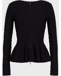 peplum jacket black