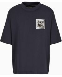 Emporio Armani - Sustainability Values Capsule Collection Organic-jersey T-shirt With Patch - Lyst