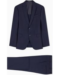 Emporio Armani - High Twist Wool Dress With Micro-Designs - Lyst