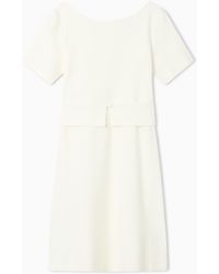 Emporio Armani - Ottoman Jersey Flared Dress - Lyst