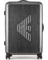 Emporio Armani - Abs Large Trolley Suitcase With Oversized, Embossed Eagle - Lyst