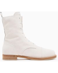 Emporio Armani - Icon Suede Lace-Up Ankle Boots - Lyst