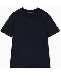 Emporio Armani - Oversized Viscose T-Shirt With Front And Back Devoré Print - Lyst