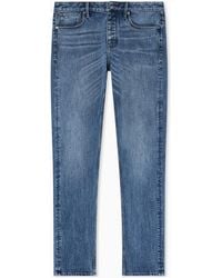 Emporio Armani - J75 Slim-Fit, Stretch Denim Jeans With Micro Spots - Lyst