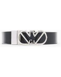 Emporio Armani - Leather Reversible Belt With Eagle Buckle - Lyst