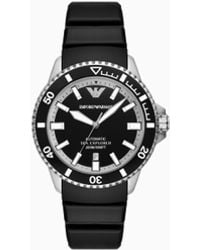 Emporio Armani - Sea Explorer Automatic Silicone Watch - Lyst