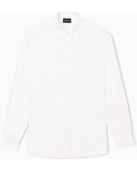 Emporio Armani - Stretch Pima Cotton Shirt - Lyst