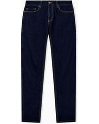 Emporio Armani - Slim-Fit Five-Pocket Denim Jeans With Contrast Stitching - Lyst