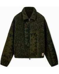 Emporio Armani - Jacquard Wool Blend Blouson Boteh Capsule - Lyst