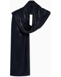 Emporio Armani - Sciarpa Leggera Con Lavorazione Plissé - Lyst