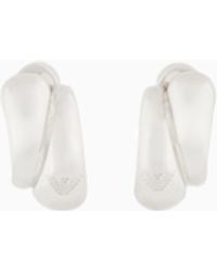 Emporio Armani - Tone Brass Hoop Earrings - Lyst