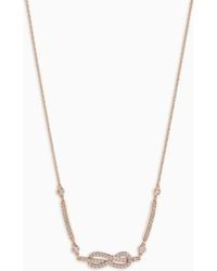 Emporio Armani - Rose-Tone Brass Station Necklace - Lyst