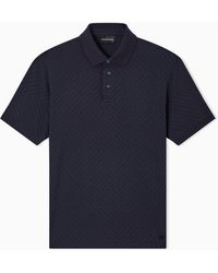 Emporio Armani - Us Exclusive Jacquard Jersey Polo Shirt - Lyst