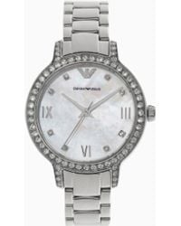 Emporio Armani - Three-Hand Stainless Steel Watch - Lyst