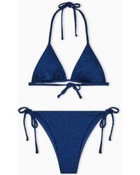 Emporio Armani - Bikini With Padded Triangle Top - Lyst