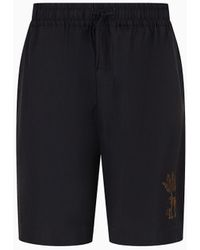 Emporio Armani - Sustainability Values Capsule Collection Recycled Modal Drawstring Bermuda Shorts - Lyst