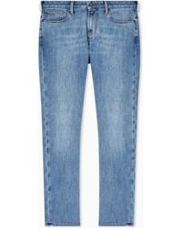 Emporio Armani - J06 Slim-Fit, Washed, 11.5-Oz Comfort-Denim Jeans - Lyst