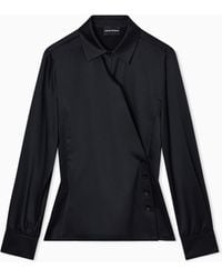 Emporio Armani - Camicia Con Chiusura A Portafoglio - Lyst