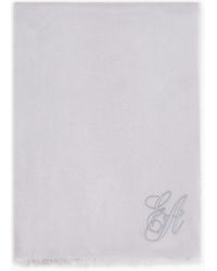 Emporio Armani - Maxi-Stola Aus Modal Mit Gesticktem Ea-Schriftzug - Lyst