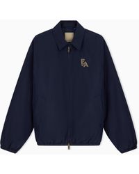 Emporio Armani - Nylon Jacket With Ea Boteh Capsule Logo Embroidery - Lyst
