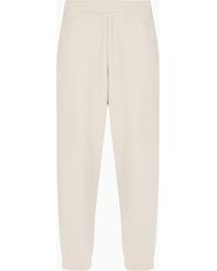 Emporio Armani - Ribbed Velour Joggers - Lyst