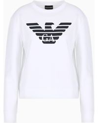 Emporio Armani - Sudadera De Punto Orgánico Con Logotipo Asv - Lyst