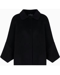 Emporio Armani - Virgin Wool Cape - Lyst