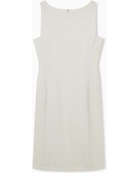 Emporio Armani - Slim Sleeveless Dress With A Boat Neckline And Back Zip - Lyst
