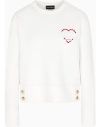 Emporio Armani - Asv Sweatshirt Aus Doppellagigem Jersey Aus Der Sonderkollektion Zum Valentinstag - Lyst