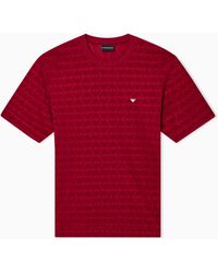 Emporio Armani - Lunar New Year Lyocell-Blend Jersey T-Shirt With Flocked Eagles - Lyst