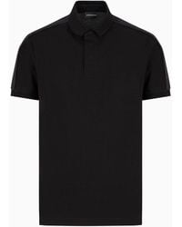 Emporio Armani - Jersey Polo Shirt With Logo Tape - Lyst