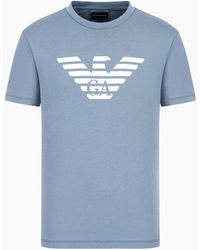 Emporio Armani - Pima-jersey T-shirt With Logo Print - Lyst