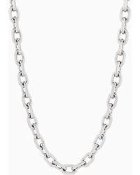 Emporio Armani - Stainless Steel Id Necklace - Lyst