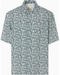 Emporio Armani - Short-Sleeved Viscose-Blend Shirt With All-Over Print From The Peace Capsule Collection - Lyst