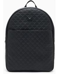 Emporio Armani - All-Over Embossed Backpack - Lyst