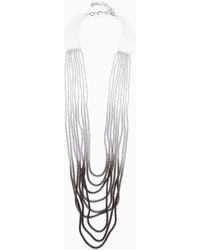Emporio Armani - Oversized Multistrand Necklace With Faded Spheres - Lyst