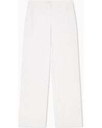 Emporio Armani - Icon Hose Aus Einem Stoff Mit Fließender Struktur - Lyst